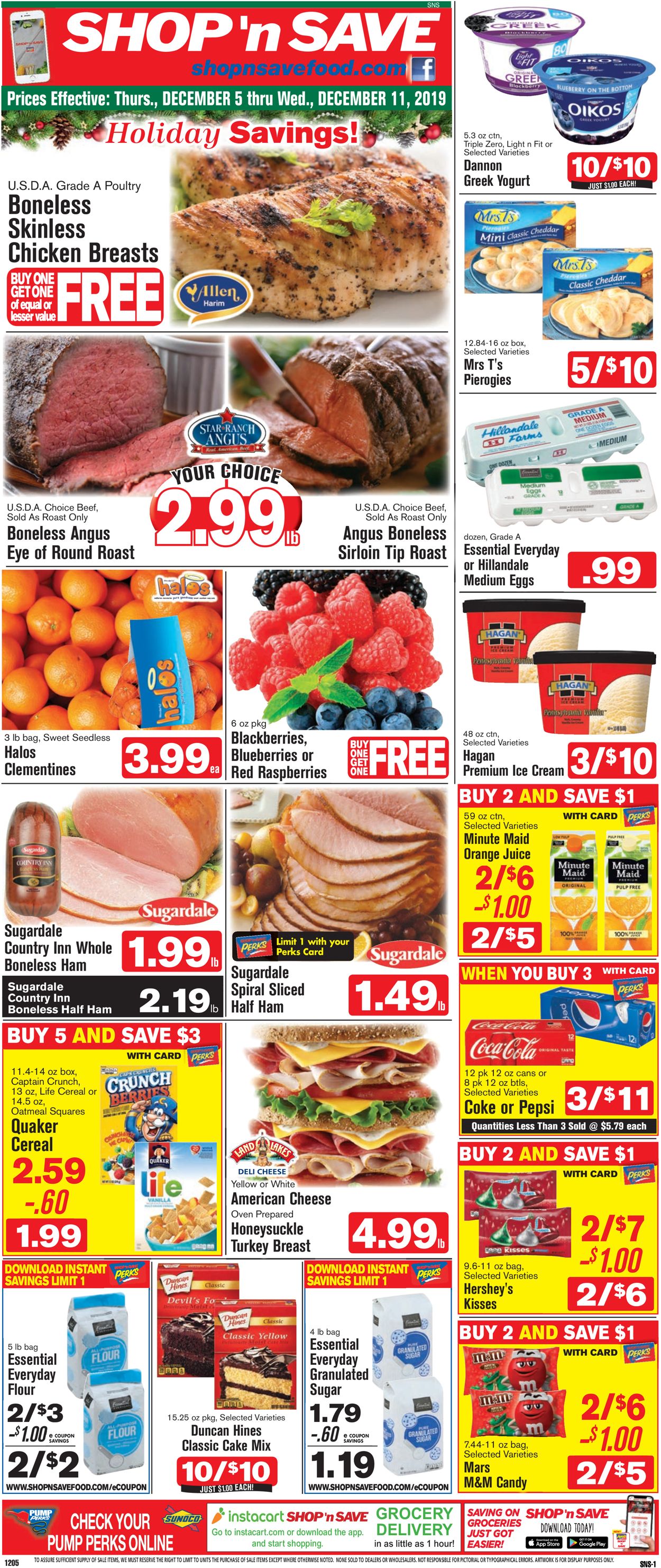 Catalogue Shop ‘n Save - Holiday Ad 2019 from 12/05/2019