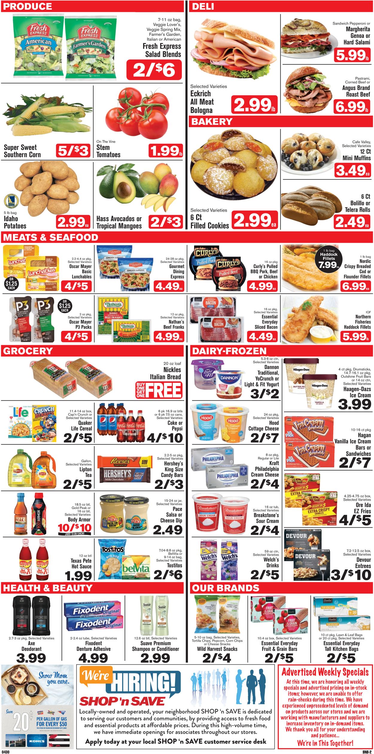 Catalogue Shop ‘n Save (Pittsburgh) from 04/30/2020