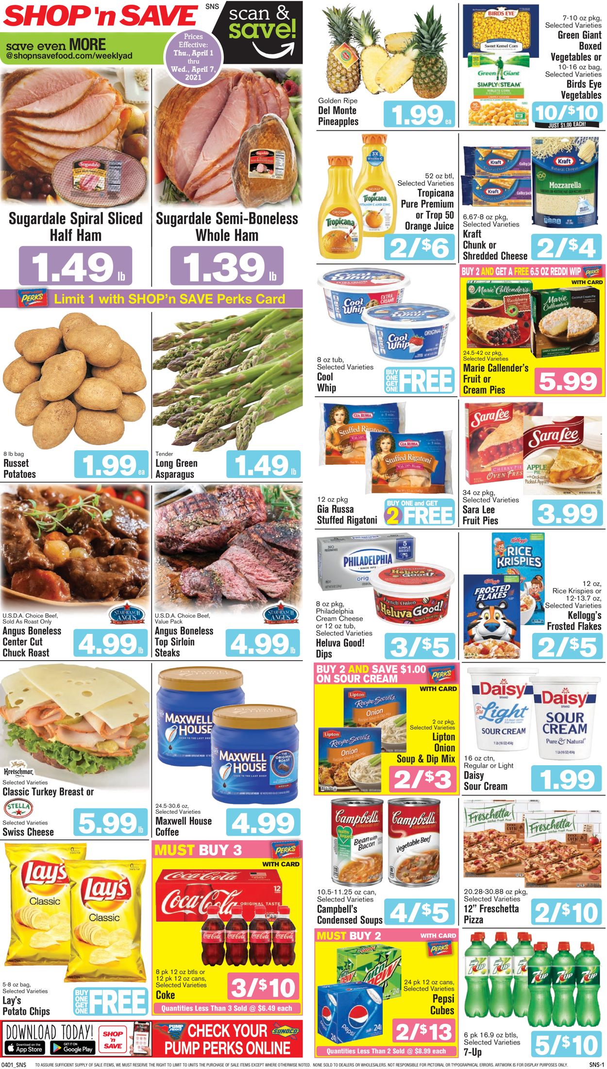 Catalogue Shop ‘n Save (Pittsburgh) Easter 2021 ad from 04/01/2021